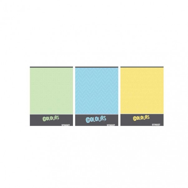 Zvezek za dislektike A4 črtni z robom STREET - modri