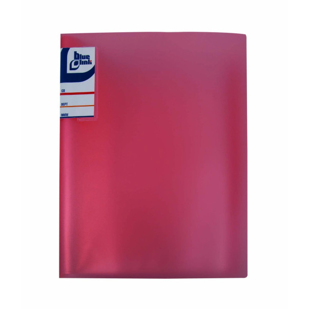 MAPA KATALOG 40L. A4 TRANSPARENT RDEČA