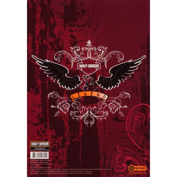 Črtni zvezek A4 s spiralo HARLEY DAVIDSON