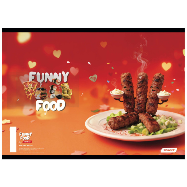 Brezčrtni zvezek A4 Target FUNNY FOOD