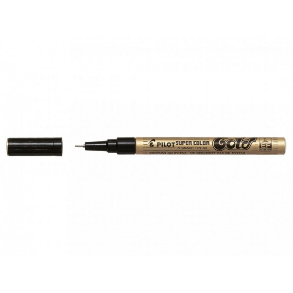 Permanentni marker SUPER COLOR, zelo tanek, ZLAT