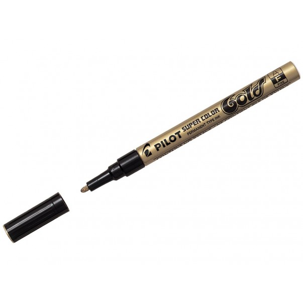 Permanentni marker SUPER COLOR, tanek, ZLAT