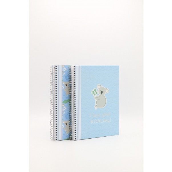 Zvezek s spiralo A5 mali karo KOALA