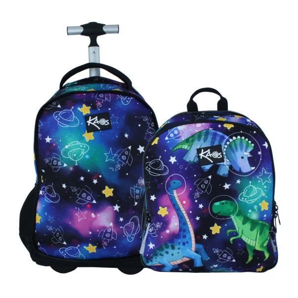 Nahrbtnik na kolesih KAOS 2v1 SPACE DINO (Trolley)
