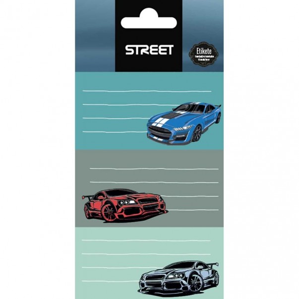 ETIKETE ŠOLSKE ZA ZVEZKE CARS 1/9