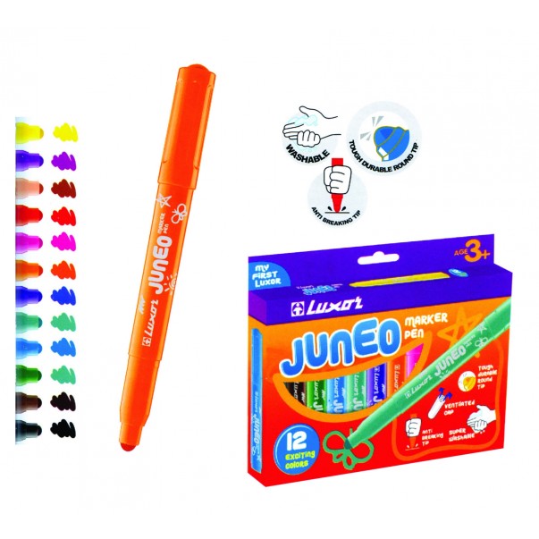 Flomastri LUXOR JUMBO OTROŠKI 12/1