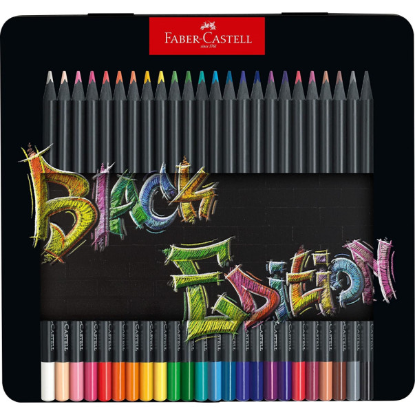 BARVICE FABER-CASTELL BLACK EDITION KOVINSKA ŠKATLA 1/24