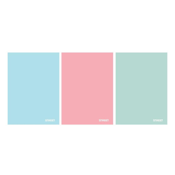 Zvezek črtni z robom A4 Street PASTEL