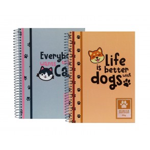 Zvezek črtni s spiralo A4 PET LOVERS