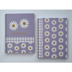 Zvezek mali karo s spiralo A5 FLOWERS