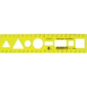 Ravnilo mala šablona 20 CM, NOMA1, RUMEN