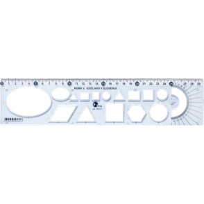 Ravnilo velika šablona 30 CM, NOMA 5,MODRA