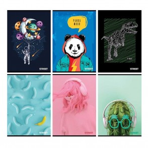 Zvezek STREET YOUNG A4 črtni z robom 80 listni