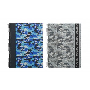 Zvezek ČRTNI s spiralo A4 EVAW CAMMO