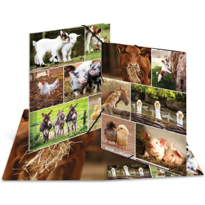 MAPA S KLAPO IN ELASTIKO A4 HERMA ŽIVALI NA KMETIJI