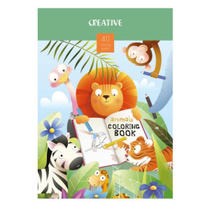 POBARVANKA CREATIVE ŽIVALI 40-LISTNA