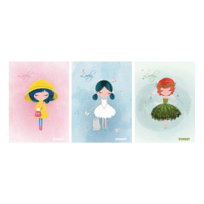 Zvezek Street Fashionista A4 črtni z robom