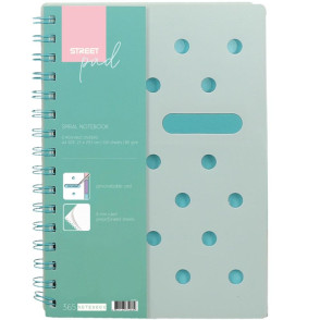 ZVEZEK ŠPIRALA S.PAD PASTEL GREEN A4 1R 100L